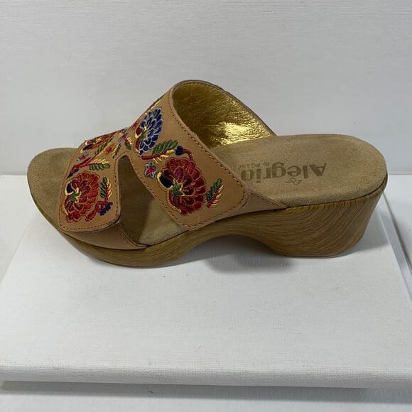 Alegria cognac Needles and Pins slide sandals NWT - Picture 3 of 3